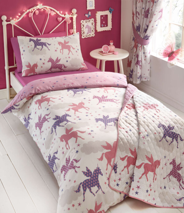 Divine Unicorns Duvet Cover Set. King Size