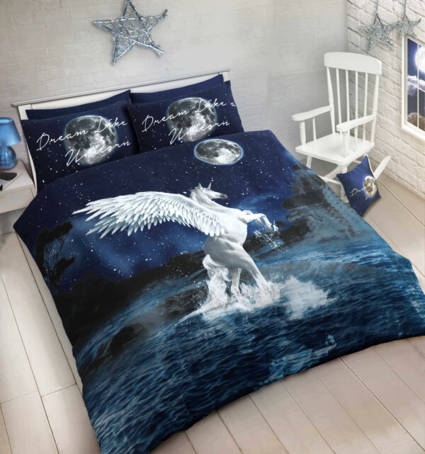 DREAM LIKE UNICORN DOUBLE BED DUVET COVER SET