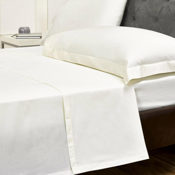 200 Thread Count 100% Egyptian Cotton Single Deep Fitted Sheet- Cream