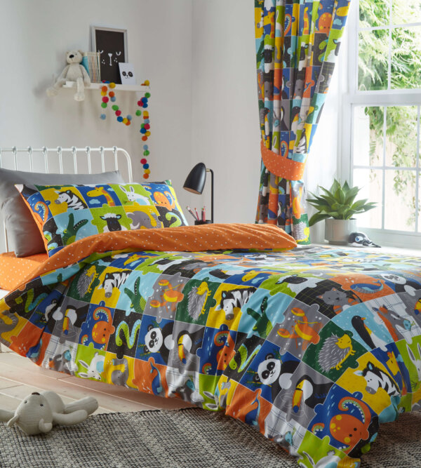 Animal Jigsaw Toddler Duvet Set