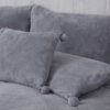 Pom Pom Fleece King Silver Duvet Set - Image 2