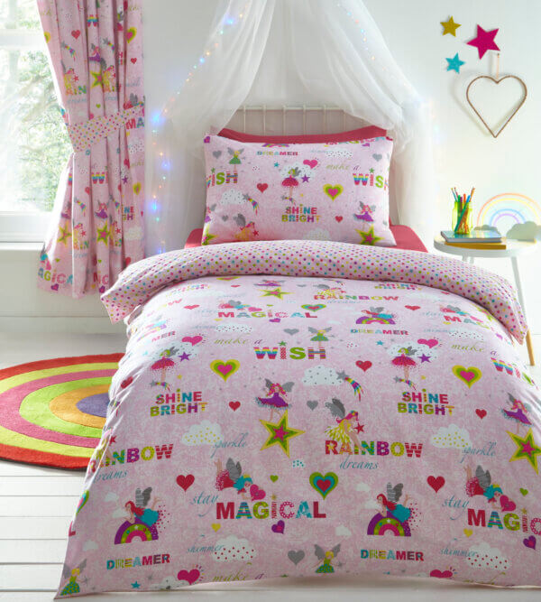 Rainbow Fairies Single Bed Duvet Set