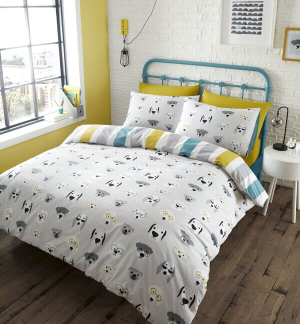 Cool Dogs Duvet Cover Set Double