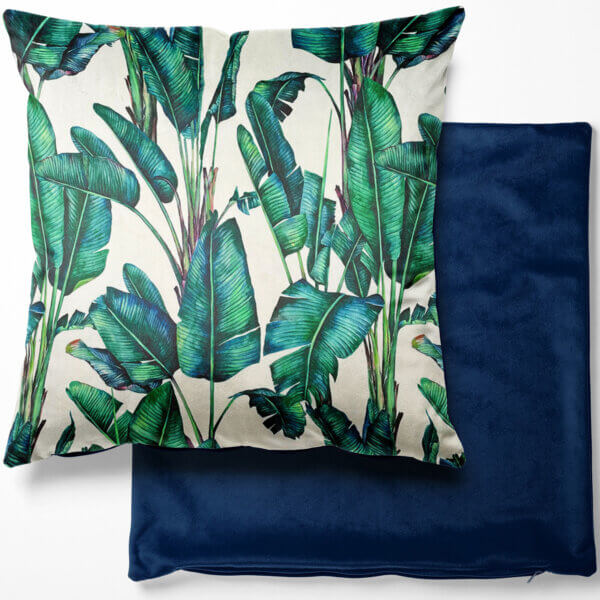 Printed Velvet Cushion Cover filled 18" CVC016