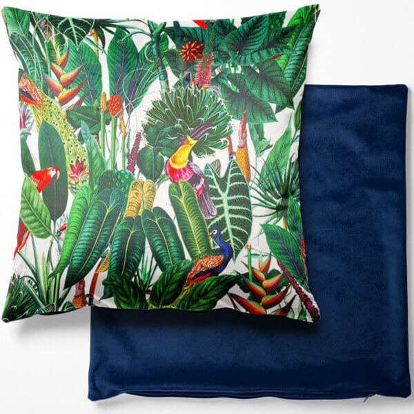 Printed Velvet Cushion Cover filled 18" CVC019