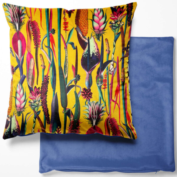 Printed Velvet Cushion Cover filled 18" CVC029