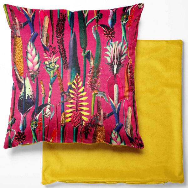 Printed Velvet Cushion Cover filled 18" CVC030