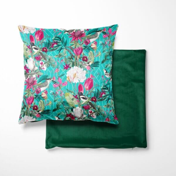 Printed Velvet Cushion Cover filled 18" CVC040