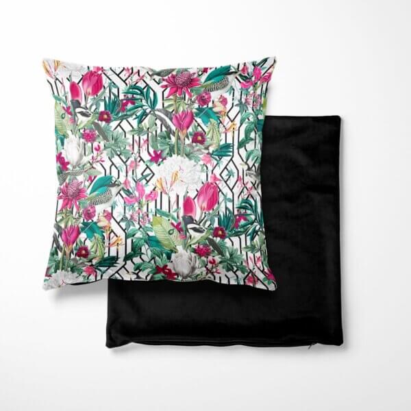 Printed Velvet Cushion Cover filled 18" CVC041