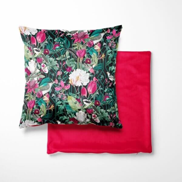 Printed Velvet Cushion Cover filled 18" CVC042