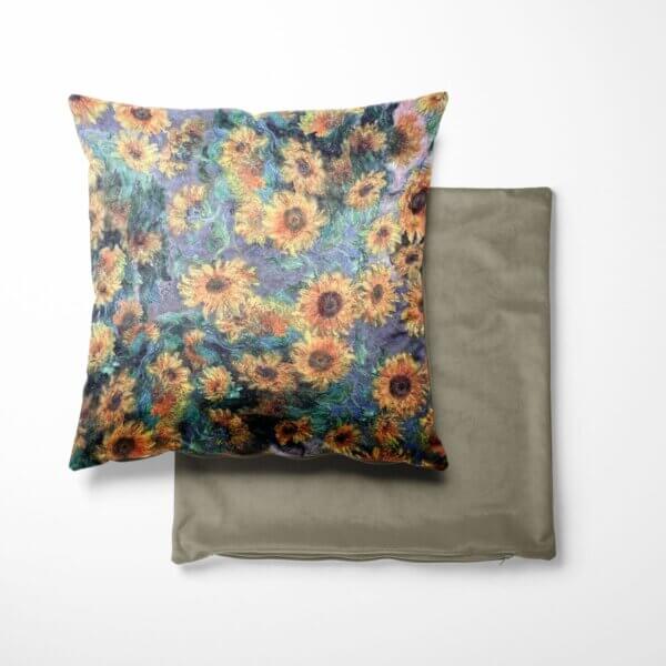 Printed Velvet Cushion Cover filled 18" CVC045