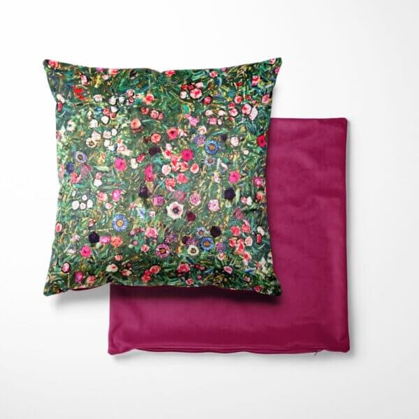 Printed Velvet Cushion Cover filled 18" CVC046