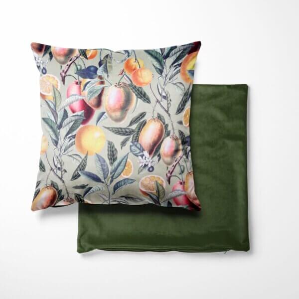 Printed Velvet Cushion Cover filled 18" CVC048