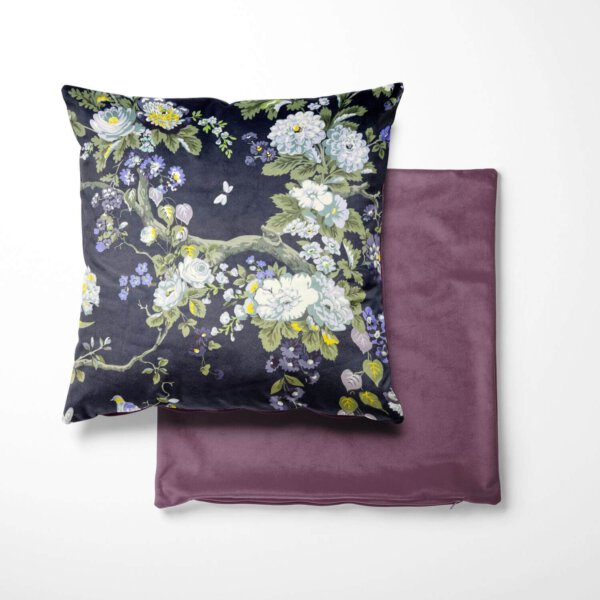 Printed Velvet Cushion Cover filled 18" CVC049