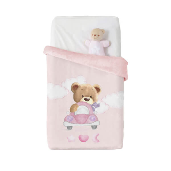 Manterol Baby Blanket 536C04 Cot Size 110x140 Pink