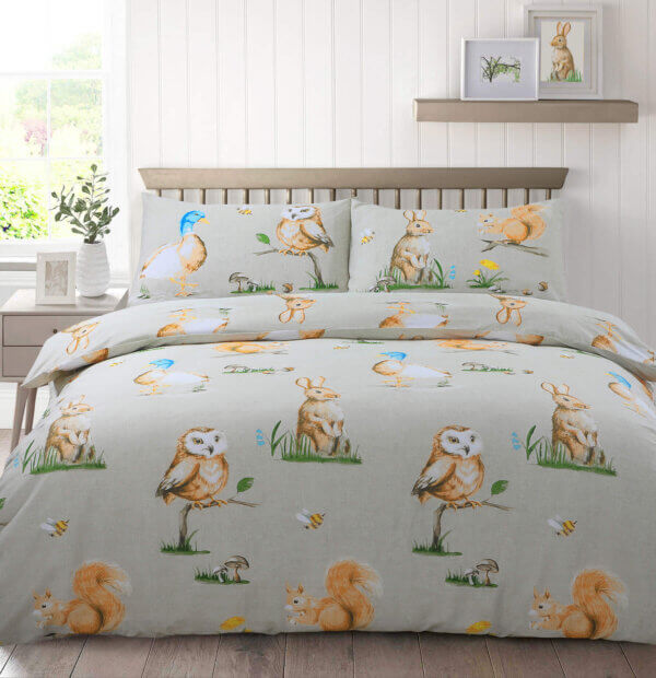 Country Animals Duvet Set Double Bed