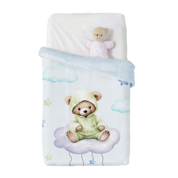 Manterol Baby Cot Blanket 537C08 Blue 110 x 140